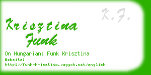 krisztina funk business card